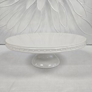 Nora Fleming Pearl Dot Pedestal Cake Plate C6